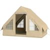 Inflatable Camping Tent with Hand Pump, 4 Season Blow Up Tent, Waterproof and Windproof with Mesh Windows and Doors