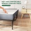 Large 75"x46" Wide Folding Bed for Tall People, Extra Long & Wide Rollaway Bed with 5" Memory Foam, Heavy-Duty 450lbs Capacity Guest Bed
