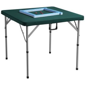 VEVOR Mahjong Table with Mahjong Tiles Set, Fold-in-Half 4 Player Card Table with 144PCS Majiang Tiles and 3 Dice