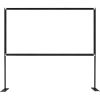 VEVOR Outdoor Movie Screen with Stand, 90" Portable Movie Screen, 16:9 HD Wide Angle Outdoor Projector Screen, Front & Rear Projection
