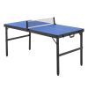 VEVOR Ping Pong Table, Mid-Size Table Tennis Game, Indoor MDF Table Tennis Table, Foldable Portable Complete Ping Pong Table Set with Net, 2 Paddles