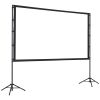 VEVOR Projector Screen with Stand, 100 Inch 160° Wide Angle Indoor Outdoor Projection Screen