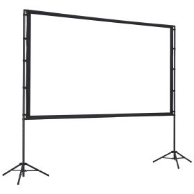 VEVOR Projector Screen with Stand, 100 Inch 160° Wide Angle Indoor Outdoor Projection Screen