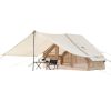 VEVOR Inflatable Tents for Camping, 3-5 Person Easy Setup Blow up Tent with Hand Pump, 300D Oxford 4 Season Glamping Tent with Canopy, Stove Jack