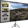 Portable Projector Screen with Stand, Outdoor Movie Screen, 70 Inch 16:9, Light-Weight, Mobile and Compact, Easy Setup and Carrying, Projection Screen