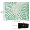 Reversible Outdoor Rug with Carry Bag, 9' x 12' Waterproof Rug, Portable RV Camping Carpet for Backyard