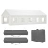 16x32FT Party Tent Heavy Duty, Large Wedding Event Shelters with 3 Storage Bags & Removable Sidewalls