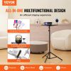 VEVOR Projector Stand, Laptop Stand Tripod Adjustable Height from 26.97 to 63 in, Portable Projector Tripod Stand with Tray & Gooseneck Phone Holder