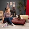 Jaxx Brio Large Décor Floor Pillow / Meditation Yoga Cushion, Plush Microvelvet, Berry Red