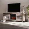 27" Electric Fireplace Insert, Retro Recessed Fireplace Heater with Realistic Log Flame, Remote Control, and Adjustable Brightness, 1400W, Black