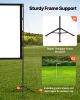 VEVOR Projector Screen with Stand, 100 Inch 160° Wide Angle Indoor Outdoor Projection Screen