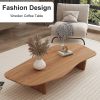 47.2" irregular Solid wood coffee table