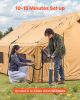 VEVOR Inflatable Tents for Camping, 5-8 Person Easy Setup Blow up Tent with Hand Pump, Luxury Glamping Tent with 2 Skylights, Canopy