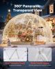 VEVOR Garden Dome Igloo, 15 x 9.5 ft Outdoor Clear Bubble Tent for 10-14 Person, Weatherproof Geodesic Dome Greenhouse with Window