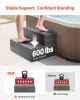 Hot Tub Steps, 2-Step Spa Outdoor Stairs, Heavy Duty 25 inch Wide HIPS Above-Ground/Inflatable Pool Ladder with 600 lbs Weight Capacity