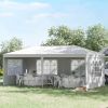 Grand Gazebo Haven: 20x10 Large Canopy Party Tent with Removable Side Walls