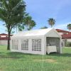 20x10 ft Large Party Tent Carport Outdoor Canopy Portable Garage with Removable Sidewalls Windows