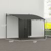 10' x 10' Outdoor Pergola Gazebo, Garden Sun Shade Shelter with Metal Frame for Porch, Patio, Deck, Backyard, Gray
