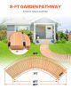 8 ft L x 17 in W Curved Wooden Garden Pathway Roll Out Garden Walkway