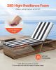 Chaise Lounge Cushion, 74 x 22 x 3 in, Set of 2 Outdoor Lounge Chair Cushions, Waterproof & Fade-Resistant Sun Lounger Cushions with Ties