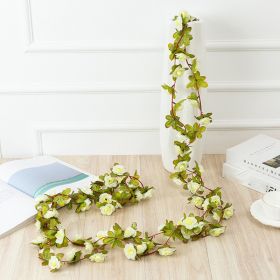 1pc 98.43inch/8.2ft Rose Artificial Flowers; Artificial Flower Christmas Garland; Fake Rose Vine For Wedding Home Room Decoration Spring Autumn Garden (quantity: 1pc, Color: Creamy white)