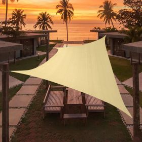 Artpuch Custom Size Beige Sun Shade Sail Triangle Canopy 185 GSM Durable Fabric UV Block Awning for Outdoor Patio Garden Backyard (Customized Availabl (Color: Beige, size: 08'x20')