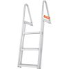VEVOR Dock Ladder, Removable Steps, 350 lbs Load Capacity, Aluminum Alloy Pontoon Boat Ladder with 4'' Wide Step & Nonslip Rubber Mat