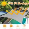 Artpuch Custom Size Light Gray Sun Shade Sail Triangle Canopy 185 GSM Durable Fabric UV Block Awning for Outdoor Patio Garden Backyard (Customized Ava