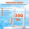 VEVOR Dock Ladder, Removable Steps, 350 lbs Load Capacity, Aluminum Alloy Pontoon Boat Ladder with 4'' Wide Step & Nonslip Rubber Mat